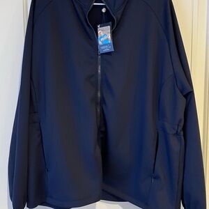 Navy Blue Zip-Up Jacket